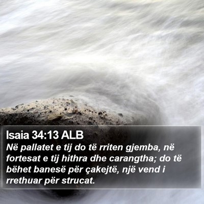 Isaia 34:13 ALB Bible Verse Image