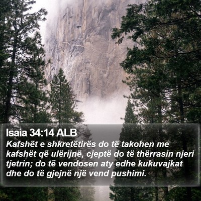 Isaia 34:14 ALB Bible Verse Image