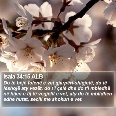 Isaia 34:15 ALB Bible Verse Image