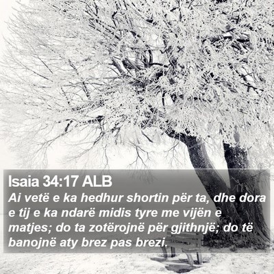 Isaia 34:17 ALB Bible Verse Image