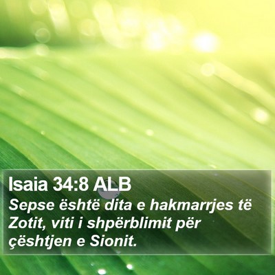Isaia 34:8 ALB Bible Verse Image