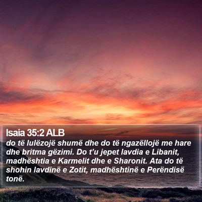 Isaia 35:2 ALB Bible Verse Image
