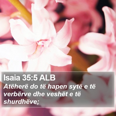 Isaia 35:5 ALB Bible Verse Image