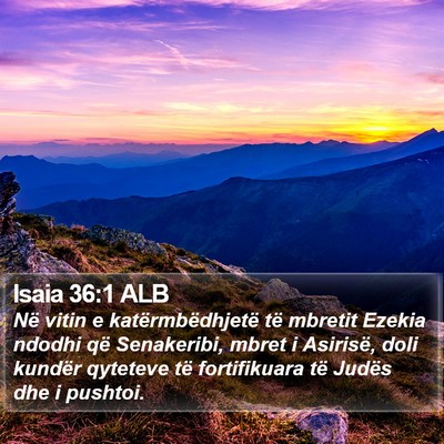 Isaia 36:1 ALB Bible Verse Image