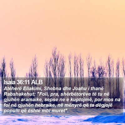 Isaia 36:11 ALB Bible Verse Image