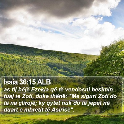 Isaia 36:15 ALB Bible Verse Image