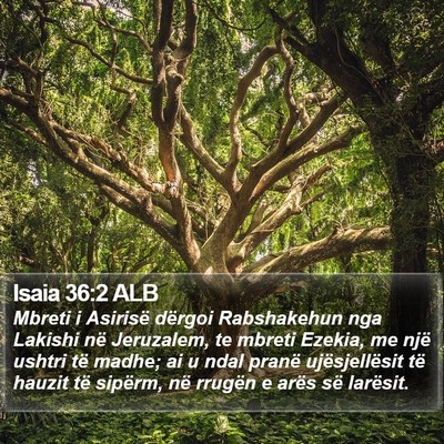 Isaia 36:2 ALB Bible Verse Image