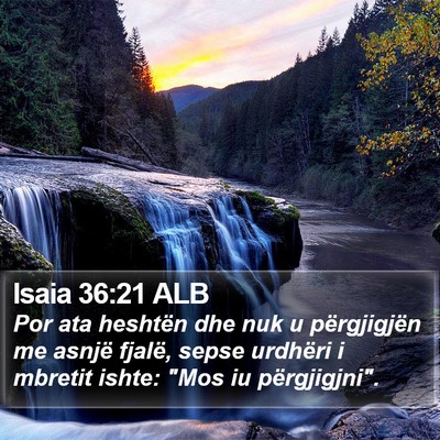 Isaia 36:21 ALB Bible Verse Image