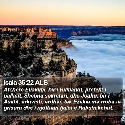 Isaia 36:22 ALB Bible Verse Image