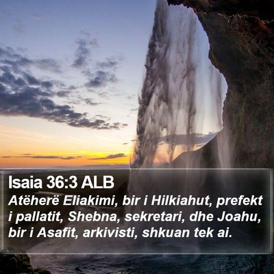 Isaia 36:3 ALB Bible Verse Image