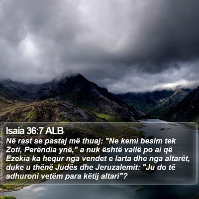 Isaia 36:7 ALB Bible Verse Image