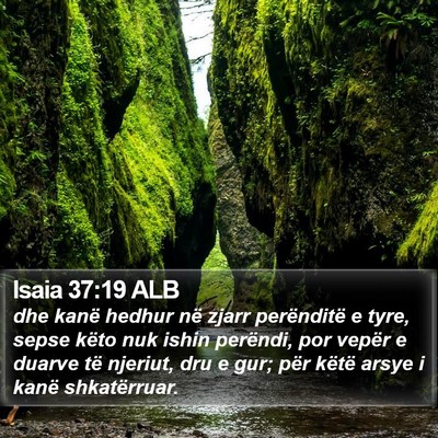 Isaia 37:19 ALB Bible Verse Image