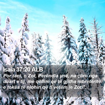 Isaia 37:20 ALB Bible Verse Image
