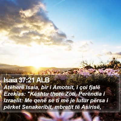 Isaia 37:21 ALB Bible Verse Image