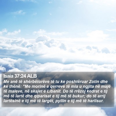 Isaia 37:24 ALB Bible Verse Image