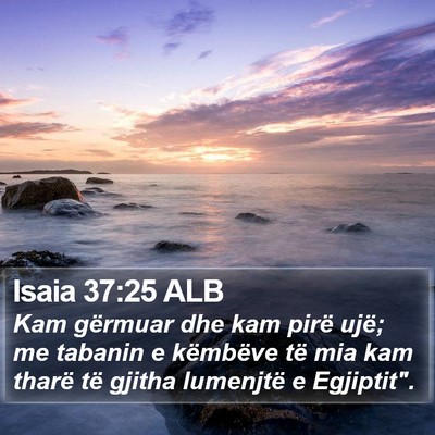 Isaia 37:25 ALB Bible Verse Image