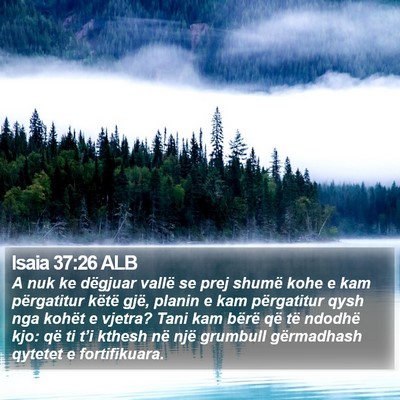 Isaia 37:26 ALB Bible Verse Image