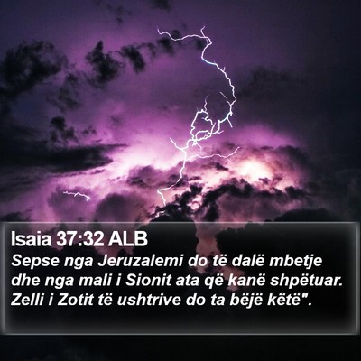 Isaia 37:32 ALB Bible Verse Image