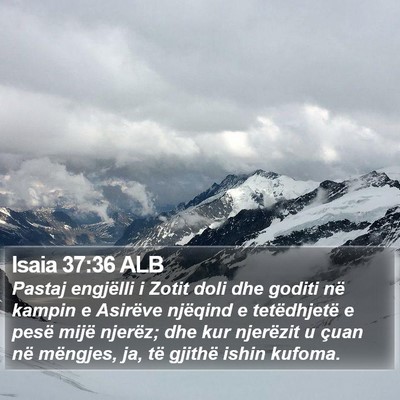 Isaia 37:36 ALB Bible Verse Image