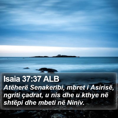 Isaia 37:37 ALB Bible Verse Image