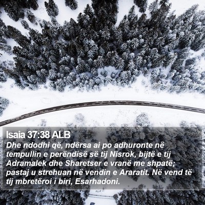 Isaia 37:38 ALB Bible Verse Image
