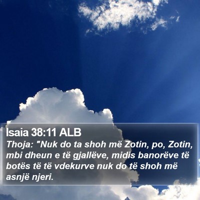 Isaia 38:11 ALB Bible Verse Image