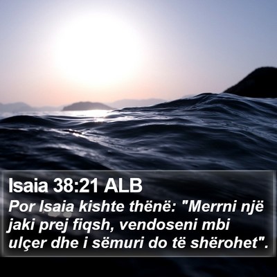Isaia 38:21 ALB Bible Verse Image
