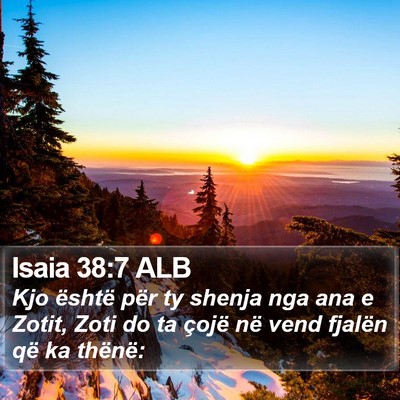 Isaia 38:7 ALB Bible Verse Image