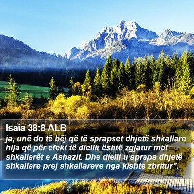 Isaia 38:8 ALB Bible Verse Image