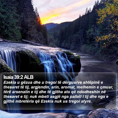 Isaia 39:2 ALB Bible Verse Image