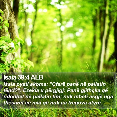 Isaia 39:4 ALB Bible Verse Image