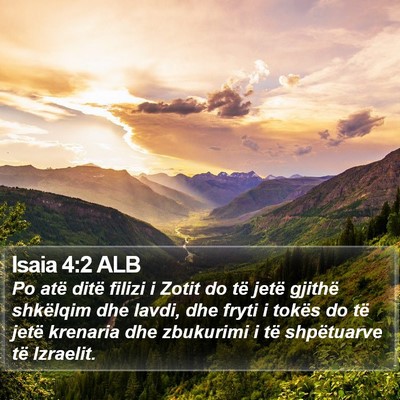 Isaia 4:2 ALB Bible Verse Image