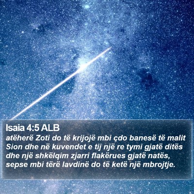 Isaia 4:5 ALB Bible Verse Image