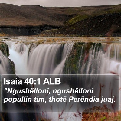 Isaia 40:1 ALB Bible Verse Image