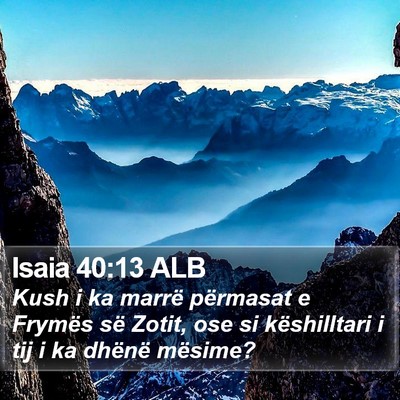 Isaia 40:13 ALB Bible Verse Image