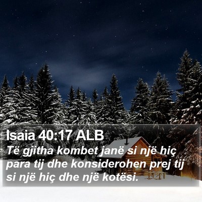 Isaia 40:17 ALB Bible Verse Image