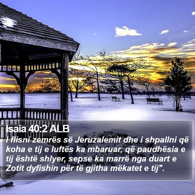 Isaia 40:2 ALB Bible Verse Image