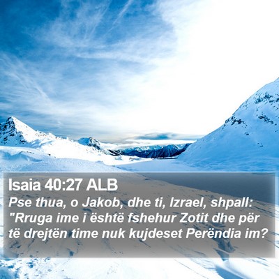 Isaia 40:27 ALB Bible Verse Image