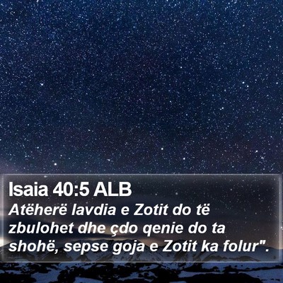 Isaia 40:5 ALB Bible Verse Image