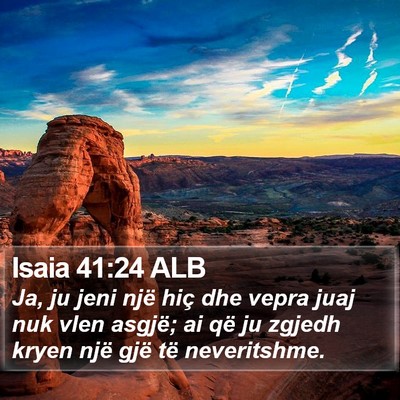 Isaia 41:24 ALB Bible Verse Image