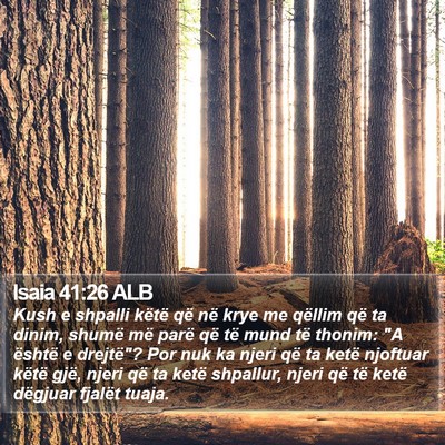 Isaia 41:26 ALB Bible Verse Image