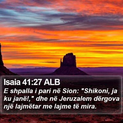 Isaia 41:27 ALB Bible Verse Image
