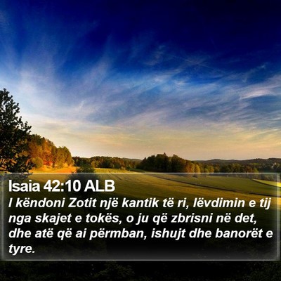 Isaia 42:10 ALB Bible Verse Image