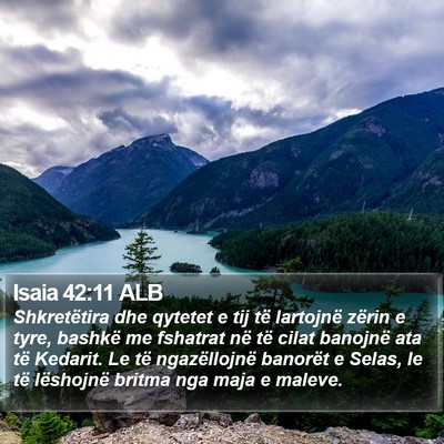 Isaia 42:11 ALB Bible Verse Image