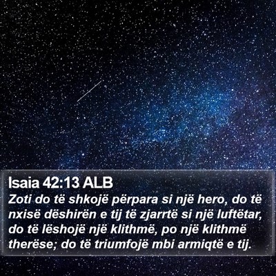 Isaia 42:13 ALB Bible Verse Image