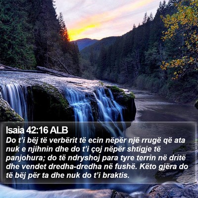 Isaia 42:16 ALB Bible Verse Image