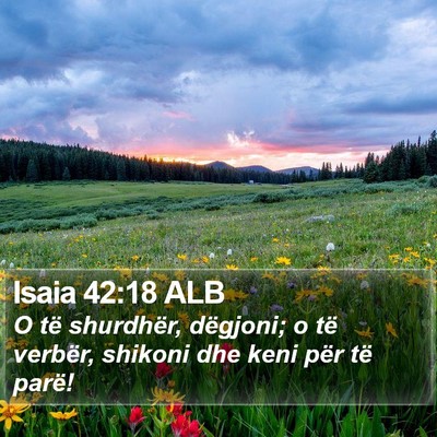 Isaia 42:18 ALB Bible Verse Image