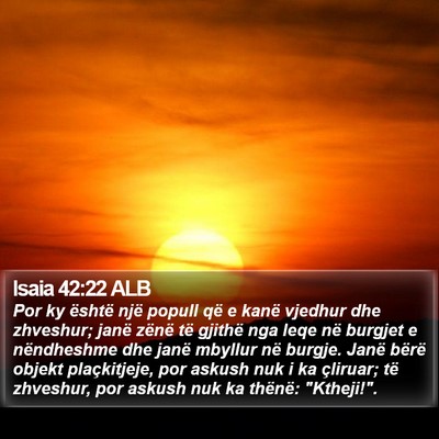 Isaia 42:22 ALB Bible Verse Image
