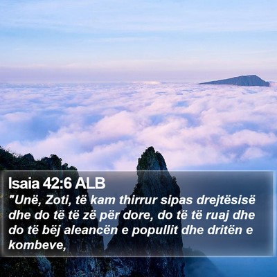 Isaia 42:6 ALB Bible Verse Image