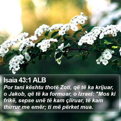 Isaia 43:1 ALB Bible Verse Image